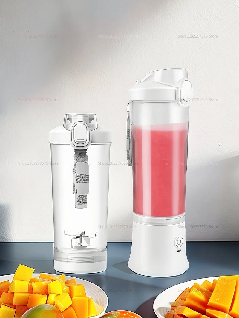 Portable Electric Juicer - USB Rechargeable 600ml Mixer for Milkshakes and Juice - ZOOMNSTORE