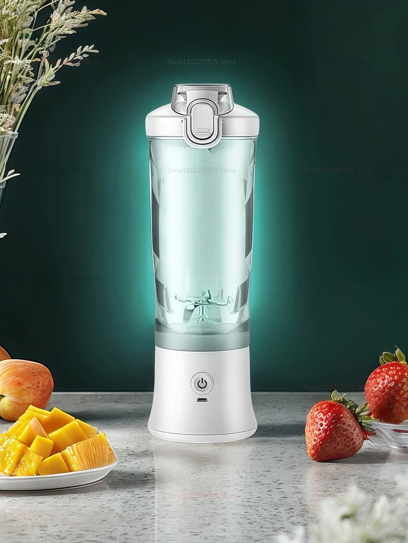 Portable Electric Juicer - USB Rechargeable 600ml Mixer for Milkshakes and Juice - ZOOMNSTORE