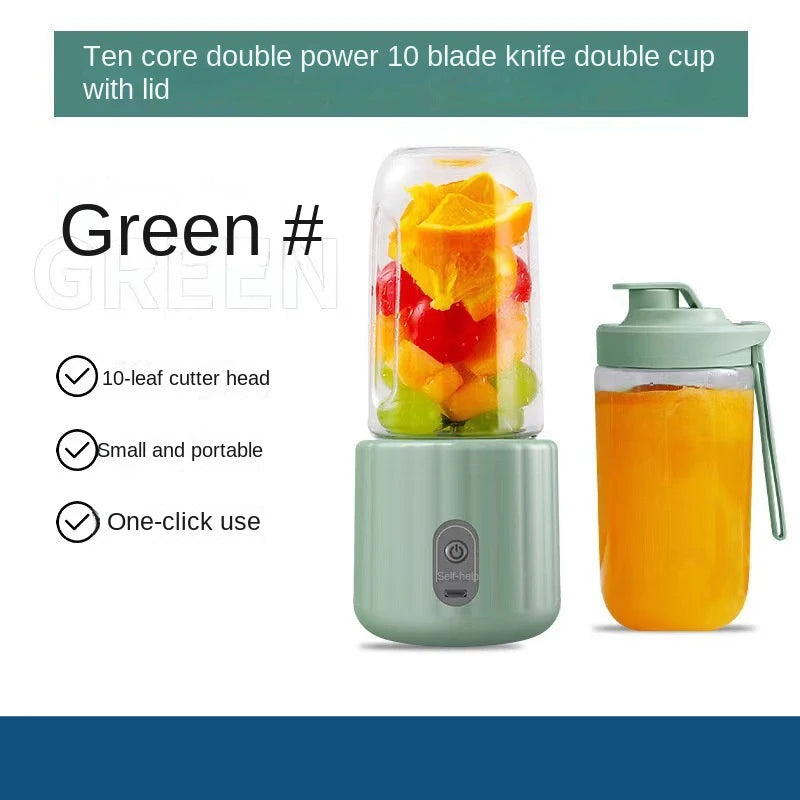 Portable Electric Fruit Juicer  Blender - Double Cup USB Mixer - ZOOMNSTORE