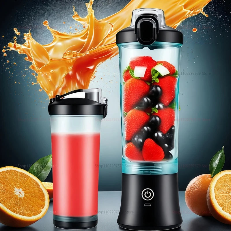 Portable Electric Juicer - USB Rechargeable Mini Blender with Strong Motor - ZOOMNSTORE