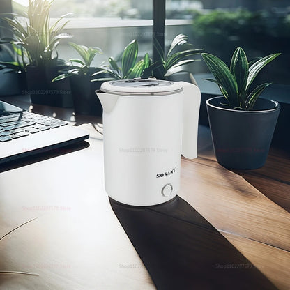 Portable Electric Kettle - 500ML Stainless Steel Travel Water Boiler With Auto Shut Off Safety - ZOOMNSTORE