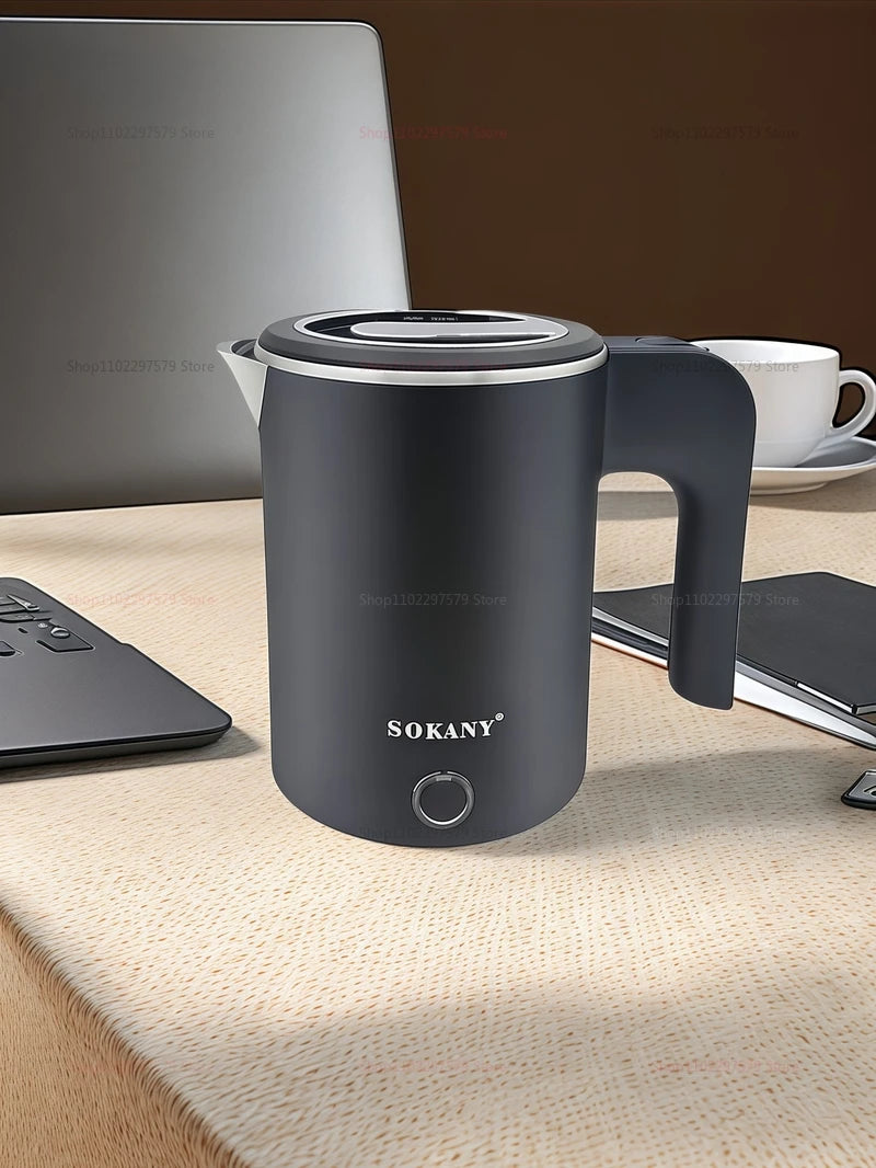 Portable Electric Kettle - 500ML Stainless Steel Travel Water Boiler With Auto Shut Off Safety - ZOOMNSTORE