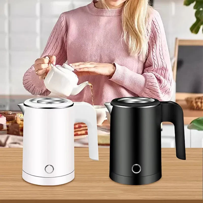 Portable Electric Kettle - 500ML Stainless Steel Travel Water Boiler With Auto Shut Off Safety - ZOOMNSTORE
