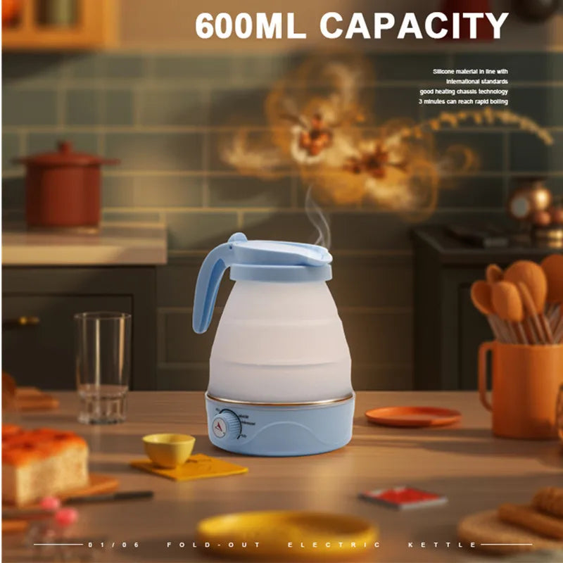 Portable Electric Kettle - Foldable Travel Kettle With Adjustable Temperature & Auto Shut-Off - ZOOMNSTORE