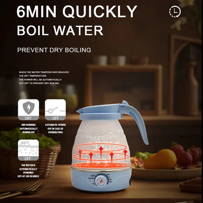 Portable Electric Kettle - Foldable Travel Kettle With Adjustable Temperature & Auto Shut-Off - ZOOMNSTORE