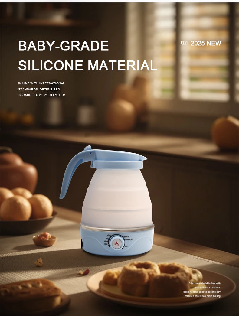 Portable Electric Kettle - Foldable Travel Kettle With Adjustable Temperature & Auto Shut-Off - ZOOMNSTORE