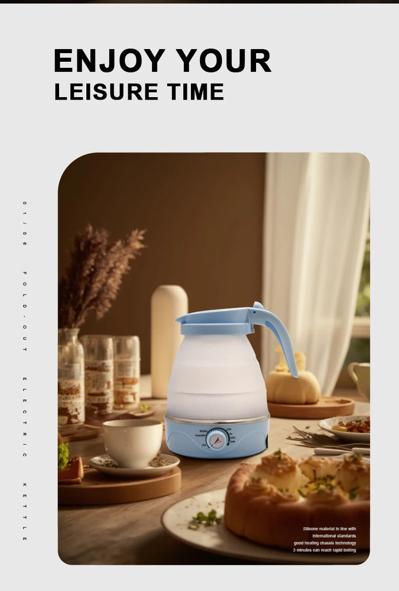 Portable Electric Kettle - Foldable Travel Kettle With Adjustable Temperature & Auto Shut-Off - ZOOMNSTORE