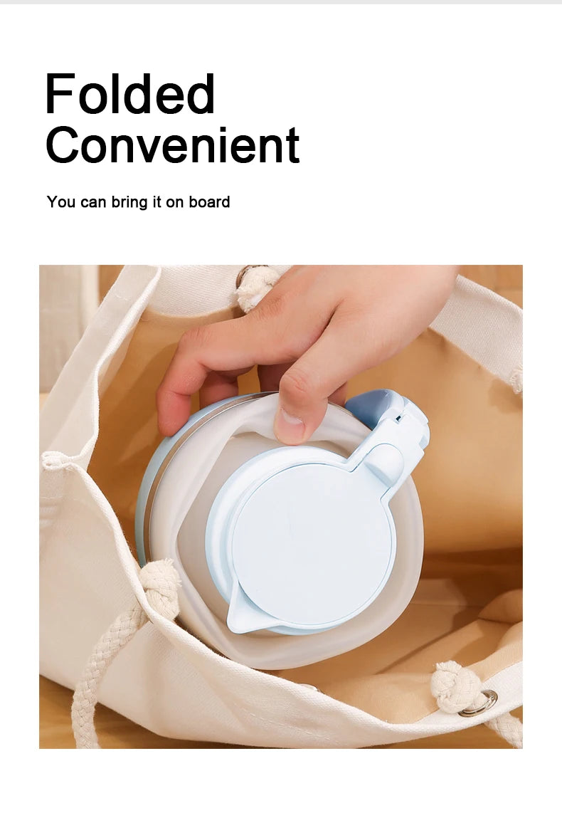 Portable Electric Kettle - Foldable Travel Kettle With Adjustable Temperature & Auto Shut-Off - ZOOMNSTORE