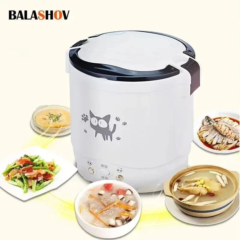 Portable Electric Rice Cooker - Multi-Cooker for Home  Vehicle 12V24V220V - ZOOMNSTORE