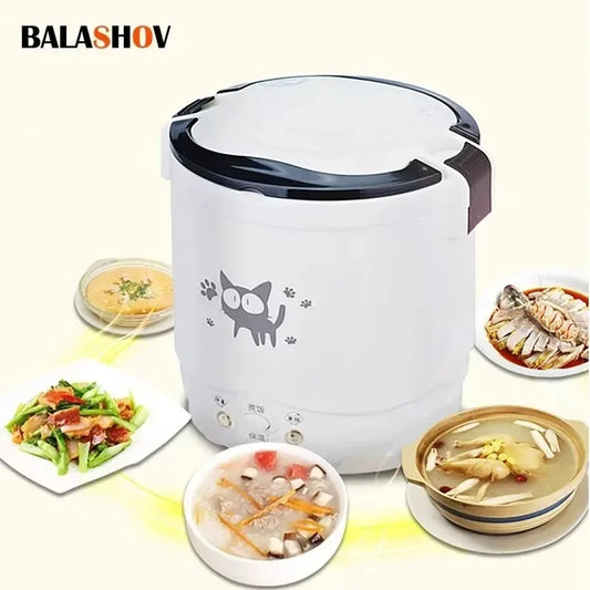 Portable Electric Rice Cooker - Multi-Cooker for Home  Vehicle 12V24V220V - ZOOMNSTORE