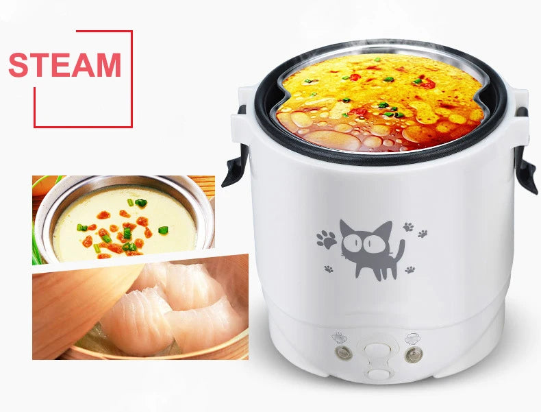 Portable Electric Rice Cooker - Multi-Cooker for Home  Vehicle 12V24V220V - ZOOMNSTORE