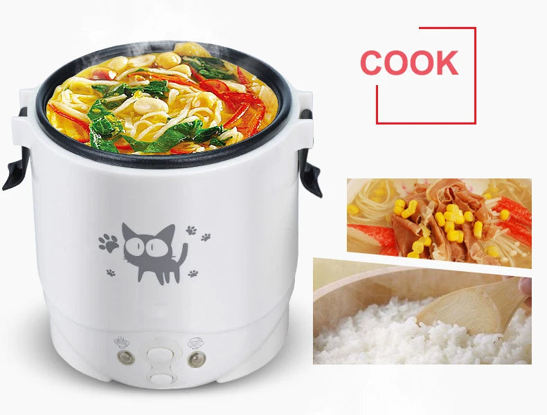 Portable Electric Rice Cooker - Multi-Cooker for Home  Vehicle 12V24V220V - ZOOMNSTORE
