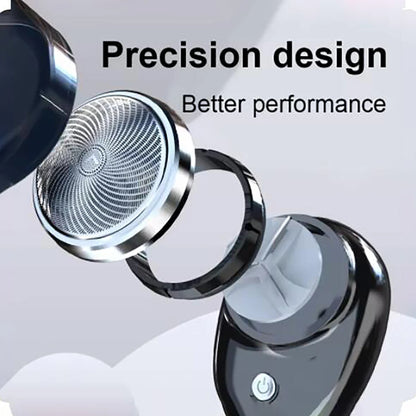 Portable Electric Shaver - Mini Wireless Travel Razor  Detachable Beard Trimmer - ZOOMNSTORE
