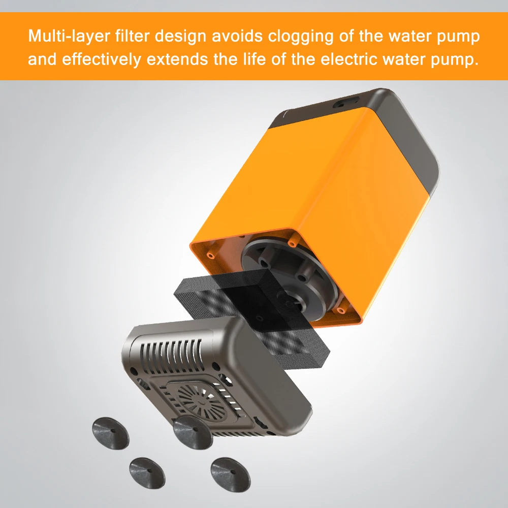 Portable Electric Shower - USB Rechargeable Outdoor Shower Pump with Battery Life Indicator - ZOOMNSTORE