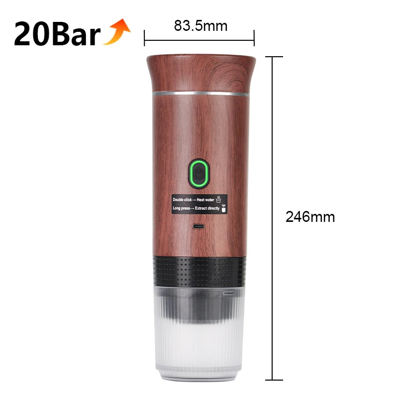 Portable Wireless Espresso Coffee Maker - 3-in-1 Travel Machine for Car  Camping - ZOOMNSTORE