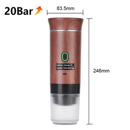 Portable Wireless Espresso Coffee Maker - 3-in-1 Travel Machine for Car  Camping - ZOOMNSTORE