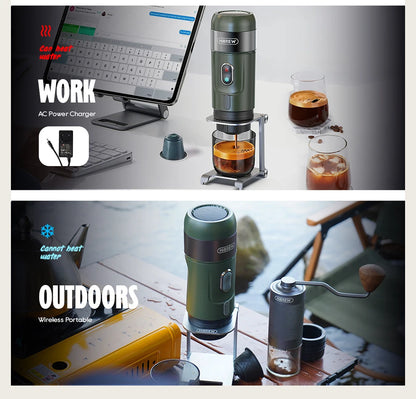 Portable Wireless Espresso Machine - Car  Home Coffee Maker for Nespresso Dolce Capsules - ZOOMNSTORE