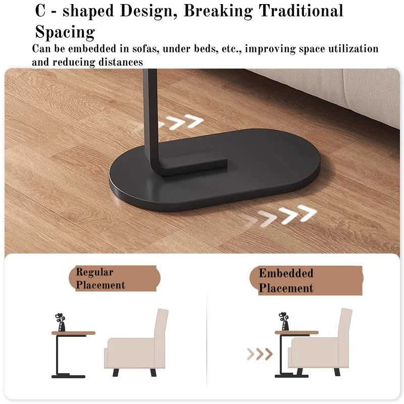 Portable Adjustable Folding Side Table - Versatile Laptop Desk for Home Office Sofa and Bedside Use - ZOOMNSTORE