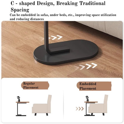 Portable Adjustable Folding Side Table - Versatile Laptop Desk for Home Office Sofa and Bedside Use - ZOOMNSTORE