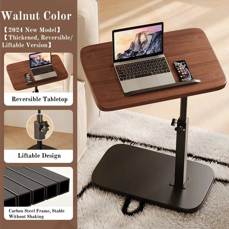 Portable Adjustable Folding Side Table - Versatile Laptop Desk for Home Office Sofa and Bedside Use - ZOOMNSTORE