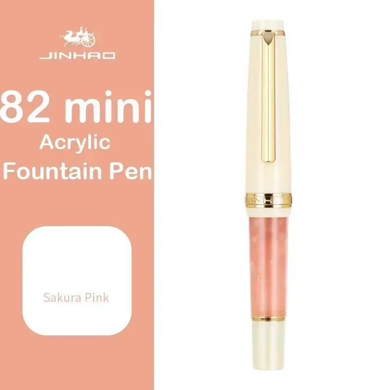 Jinhao 82 Mini Acrylic Fountain Pen - Cute Portable Calligraphy Pen for Office and School Supplies - ZOOMNSTORE