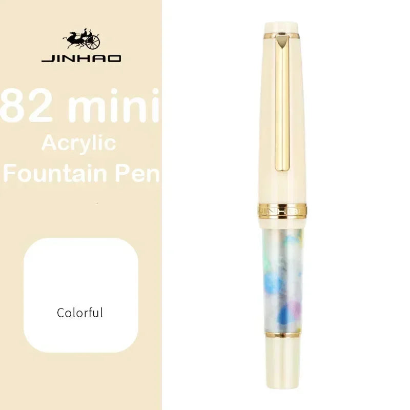 Jinhao 82 Mini Acrylic Fountain Pen - Cute Portable Calligraphy Pen for Office and School Supplies - ZOOMNSTORE