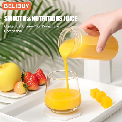 Portable USB Fruit Juicer Blender - Multifunctional Mini Juice Mixer with 6 Blades - ZOOMNSTORE