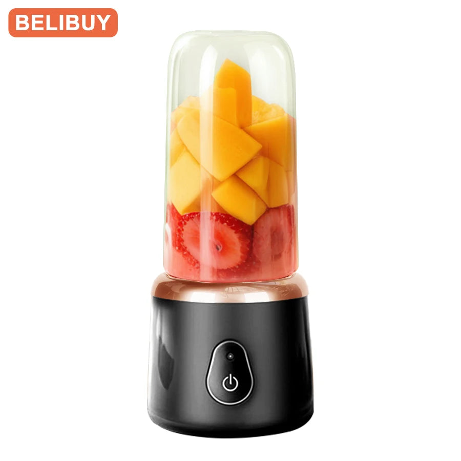 Portable USB Fruit Juicer Blender - Multifunctional Mini Juice Mixer with 6 Blades - ZOOMNSTORE