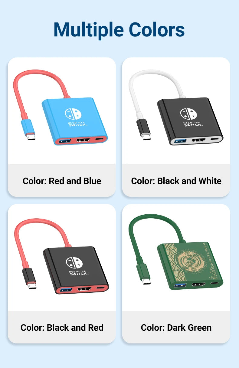 Portable Game Docking Station - Type-C Hub with HDMI Compatible & USB 3.0 Hub - ZOOMNSTORE