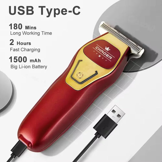 Mini Portable Electric Hair Trimmer - Rechargeable Bald Head Clipper - ZOOMNSTORE