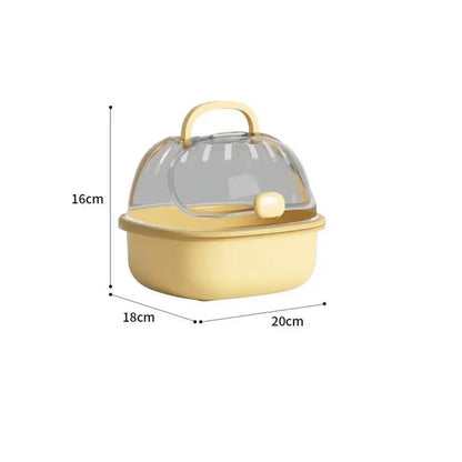 Portable Hamster Cage - Breathable Pet Travel Carrier With Dual Feeder & Large Space - ZOOMNSTORE