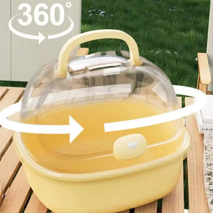 Portable Hamster Cage - Breathable Pet Travel Carrier With Dual Feeder & Large Space - ZOOMNSTORE