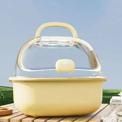 Portable Hamster Cage - Breathable Pet Travel Carrier With Dual Feeder & Large Space - ZOOMNSTORE