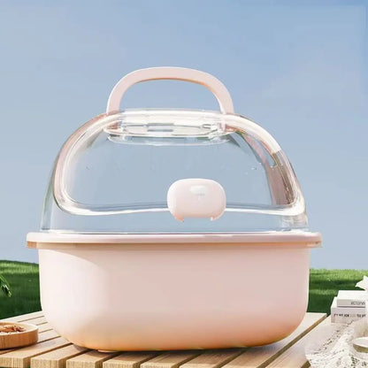 Portable Hamster Cage - Breathable Pet Travel Carrier With Dual Feeder & Large Space - ZOOMNSTORE