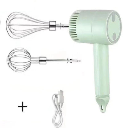Portable Hand Mixer - 3-in-1 Electric Food Processor With Stainless Steel Blades - ZOOMNSTORE