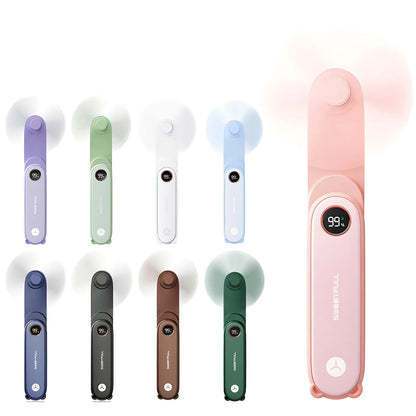 Portable Handheld Small Fan 2-speed Wind 1500mah Battery Capacity Mini USB Rechargeable Foldable Fan Suitable For Outdoor Use - ZOOMNSTORE