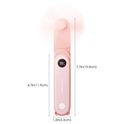 Portable Handheld Small Fan 2-speed Wind 1500mah Battery Capacity Mini USB Rechargeable Foldable Fan Suitable For Outdoor Use - ZOOMNSTORE