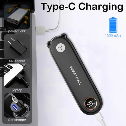 Portable Handheld Small Fan 2-speed Wind 1500mah Battery Capacity Mini USB Rechargeable Foldable Fan Suitable For Outdoor Use - ZOOMNSTORE