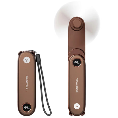 Portable Handheld Small Fan 2-speed Wind 1500mah Battery Capacity Mini USB Rechargeable Foldable Fan Suitable For Outdoor Use - ZOOMNSTORE