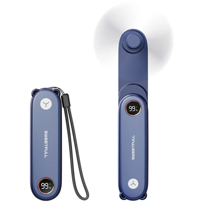 Portable Handheld Small Fan 2-speed Wind 1500mah Battery Capacity Mini USB Rechargeable Foldable Fan Suitable For Outdoor Use - ZOOMNSTORE