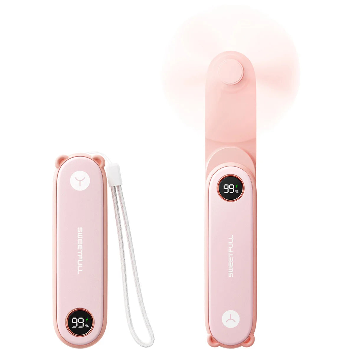 Portable Handheld Small Fan 2-speed Wind 1500mah Battery Capacity Mini USB Rechargeable Foldable Fan Suitable For Outdoor Use - ZOOMNSTORE