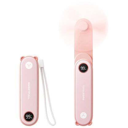 Portable Handheld Small Fan 2-speed Wind 1500mah Battery Capacity Mini USB Rechargeable Foldable Fan Suitable For Outdoor Use - ZOOMNSTORE