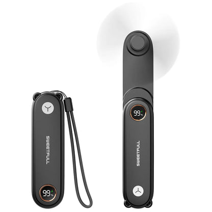 Portable Handheld Small Fan 2-speed Wind 1500mah Battery Capacity Mini USB Rechargeable Foldable Fan Suitable For Outdoor Use - ZOOMNSTORE