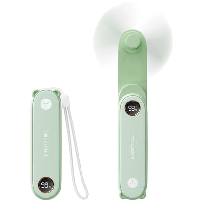 Portable Handheld Small Fan 2-speed Wind 1500mah Battery Capacity Mini USB Rechargeable Foldable Fan Suitable For Outdoor Use - ZOOMNSTORE