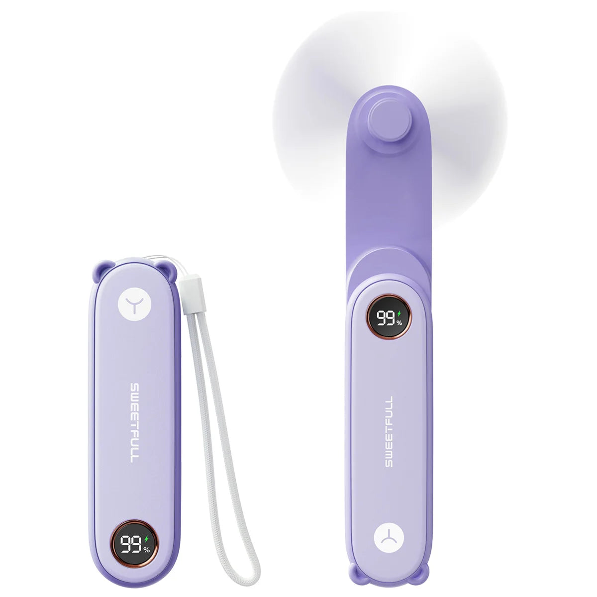 Portable Handheld Small Fan 2-speed Wind 1500mah Battery Capacity Mini USB Rechargeable Foldable Fan Suitable For Outdoor Use - ZOOMNSTORE