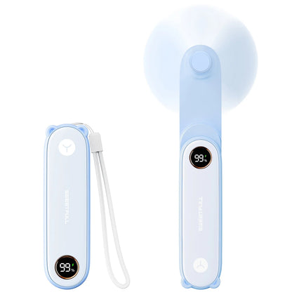 Portable Handheld Small Fan 2-speed Wind 1500mah Battery Capacity Mini USB Rechargeable Foldable Fan Suitable For Outdoor Use - ZOOMNSTORE