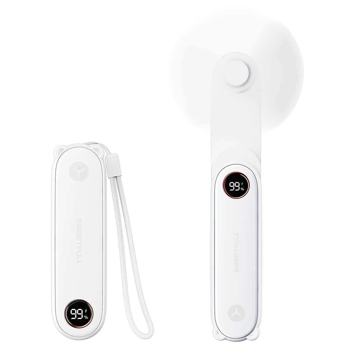 Portable Handheld Small Fan 2-speed Wind 1500mah Battery Capacity Mini USB Rechargeable Foldable Fan Suitable For Outdoor Use - ZOOMNSTORE