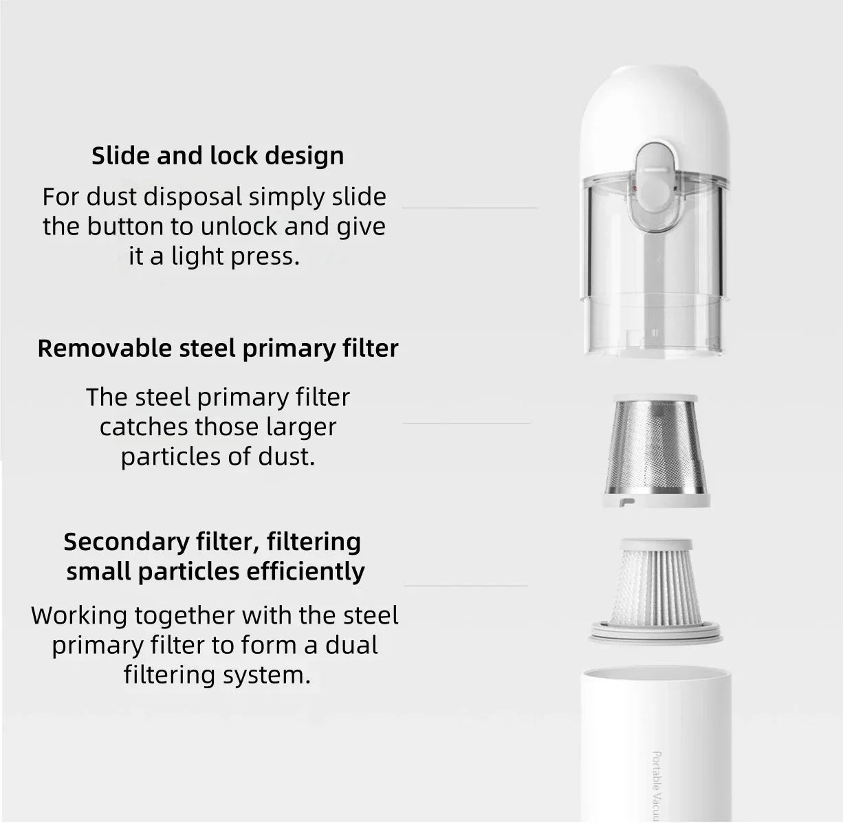 Portable Handheld Vacuum | Wireless Cleaner With 13000Pa Strong Suction & Long Battery Life - ZOOMNSTORE