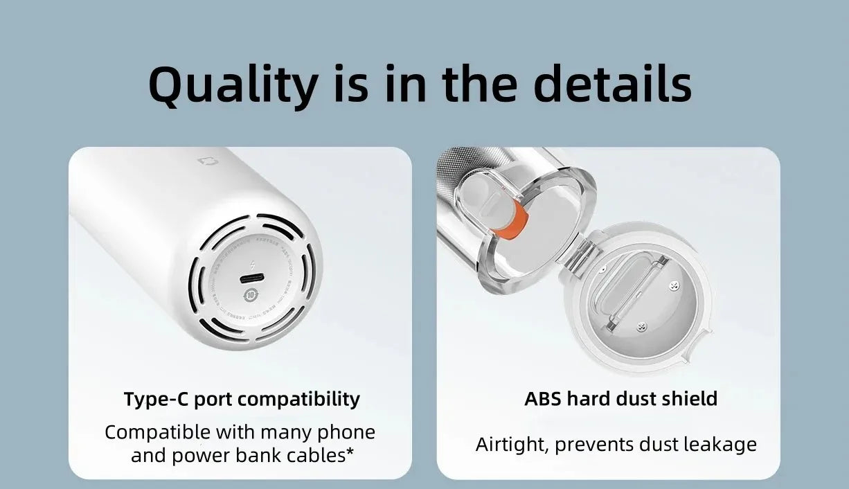 Portable Handheld Vacuum | Wireless Cleaner With 13000Pa Strong Suction & Long Battery Life - ZOOMNSTORE