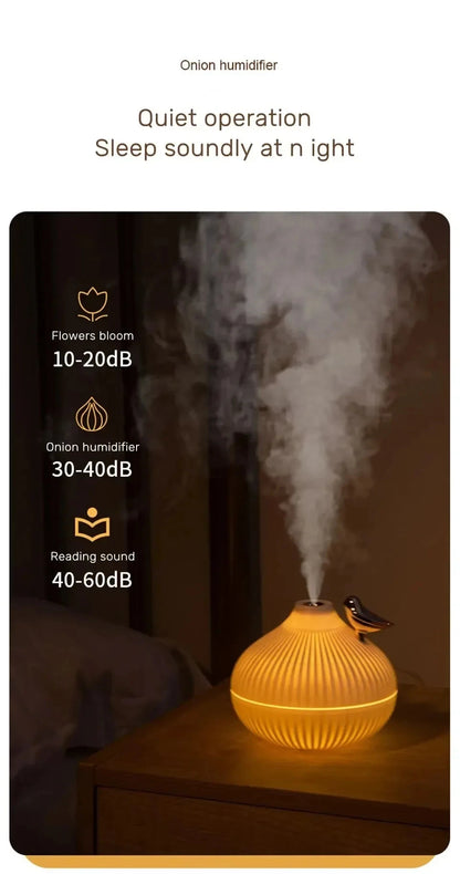 Portable Humidifier USB Air Diffuser - Onion Shape Mini Aroma Device for Car & Bedroom - ZOOMNSTORE